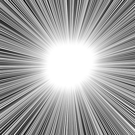 Radial, radiating lines. Starburst, sunburst element, Concentrated line, cartoon, webtoon, line, center, spread, burstの写真素材