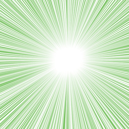 Green Sunburst Background. Vector Illustration. EPS 10 File.Concentrated line, cartoon, webtoon, line, center, spread, burstの写真素材