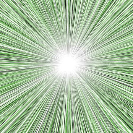 Green starburst, sunburst background with radial, radiating lines. Vector illustrationの写真素材