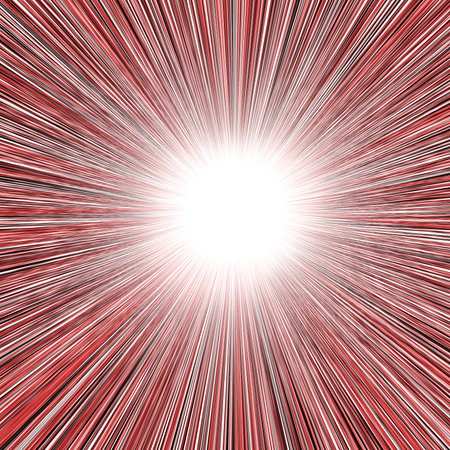 Abstract background with rays. Vector illustration. Red and white colors.の写真素材