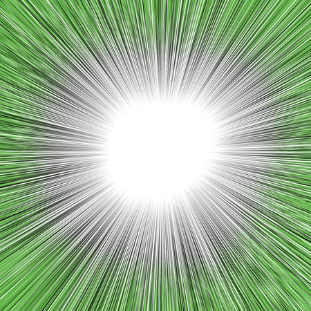 Green radial burst background. Radial, radiating lines vector illustration.の写真素材
