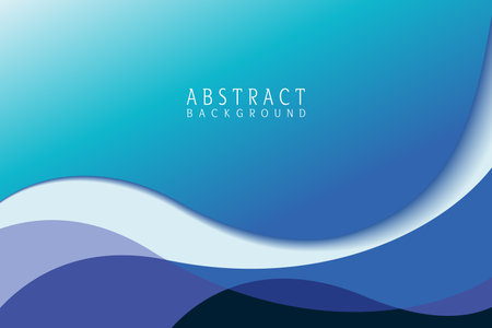 Blue abstract background with waves. Vector illustration. Can be used for web designのイラスト素材