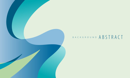 Abstract background with blue and green waves. Vector illustration.のイラスト素材