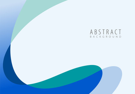 Abstract background with blue waves and copy space. Vector illustration for your design.のイラスト素材