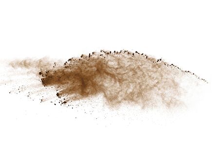 Coffee explosion isolated on white backgroundの写真素材