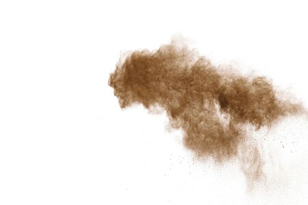 Coffee explosion isolated on white backgroundの写真素材