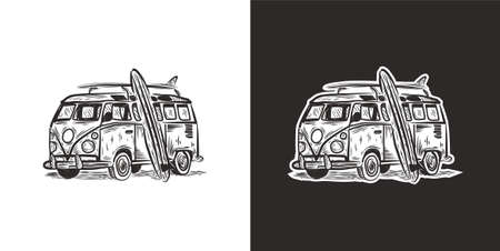 Hand drawn logo vintage outdoor adventure monochrome mountain icon element setのイラスト素材