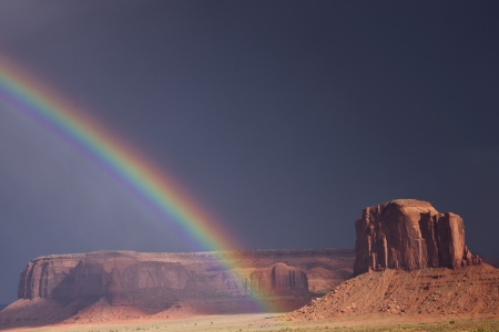 Rainbow Over Canyon Country at Monument Valleyの写真素材