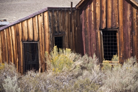 Remains of a wooden home in California Gold Countryの写真素材