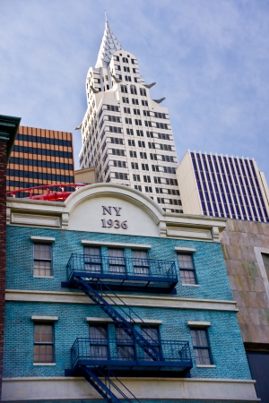 Streetside View of New York, New York casino in Las Vegasのeditorial素材