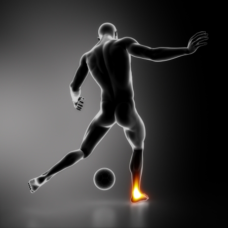 Most stressed sportsman joints ANKLEの写真素材