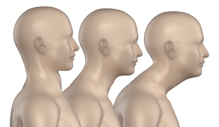 Male with roundbackの写真素材