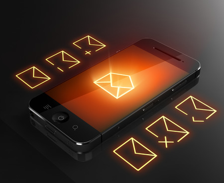 Smart phone message conceptの写真素材