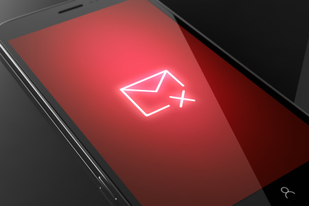 delete message  - custom smart phone conceptの写真素材