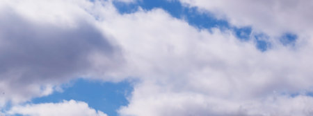 Beautiful white clouds with a bright blue sky