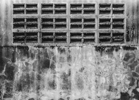 dirty hole of air wall on kitchen roomの写真素材