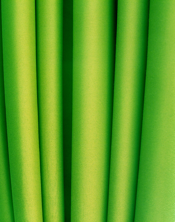 closeup of green curtain, texture fabricの写真素材