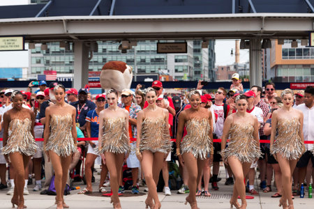 Washington D.C., USA - 4 July 2017: The Rockettes perform on the 4th, of July before the Mets Vs....