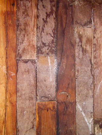Wood texture with stains caused by waterの写真素材