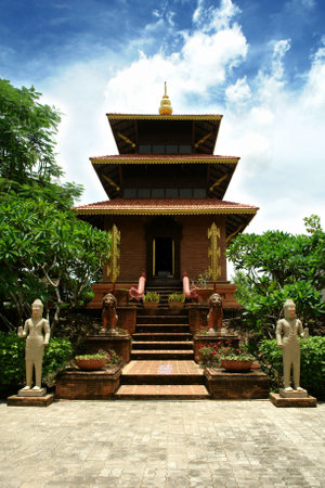 Shrines of Ganesh hindu god in Chiang Mai, Thailandの写真素材