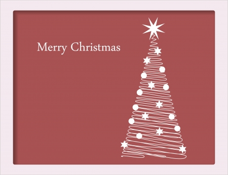 Christmas card with treeのイラスト素材