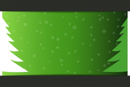 Christmas card with two treeのイラスト素材
