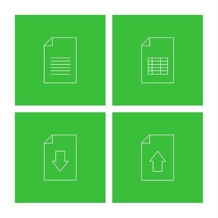 Four document flat iconのイラスト素材