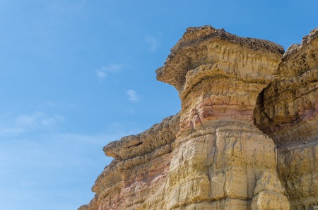 Impressive natural canyon in the Namibe Desert of Angola. The sandstone has been eroded over thousands of years into its current shapes.の写真素材