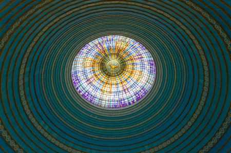 The famous landmark Basilica of our Lady of Peace, record breaking Christian place of worship, Yamoussoukro, Ivory Coastの写真素材