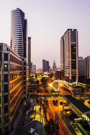 Bangkok city in business central areaの写真素材