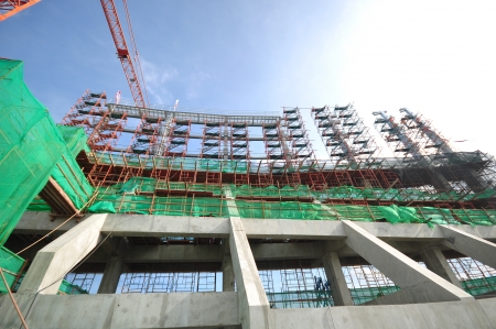 Construction site at tower headの写真素材