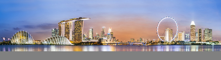 Singapore sky lineのeditorial素材