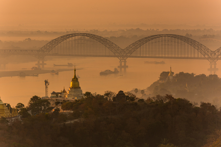 Irrawaddy Bridgeの写真素材