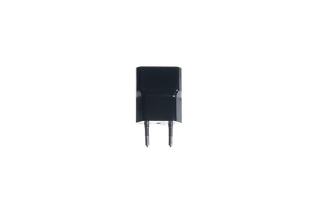 Black usb adapter charger isolated over the white background