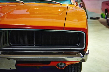 Saint-Petersburg RUSSIA - october 10 2014 Retro Car Show: Vintage american classic muscle carのeditorial素材