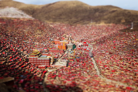 View of buildings with red roof