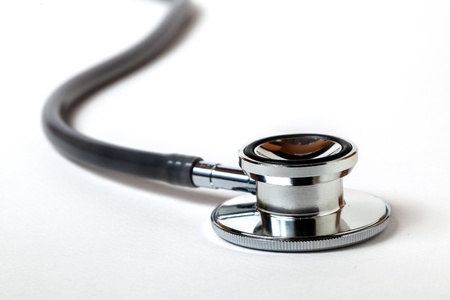 Stethoscope on white backgroundの写真素材
