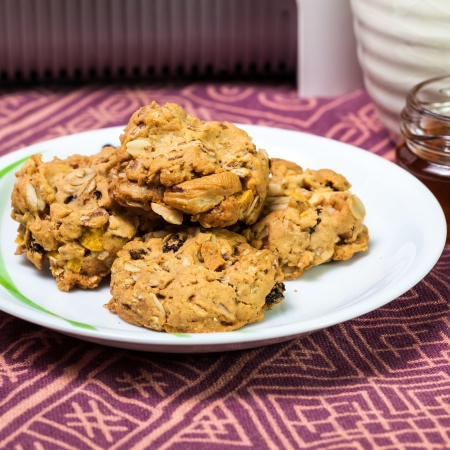 Cookies on the white plate.の写真素材