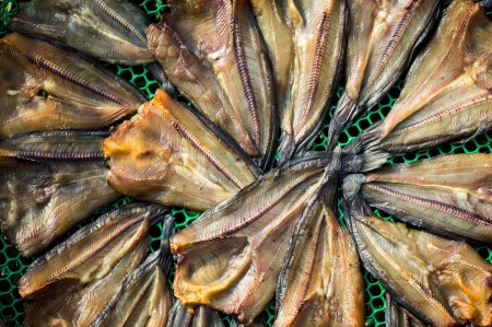 Drying fishes, drying is one of the most ancient food preservation techniques, which reduces water activity sufficiently to prevent bacterial growth.の写真素材