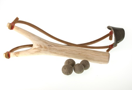 Isolate of the slingshot against white backgroundの写真素材