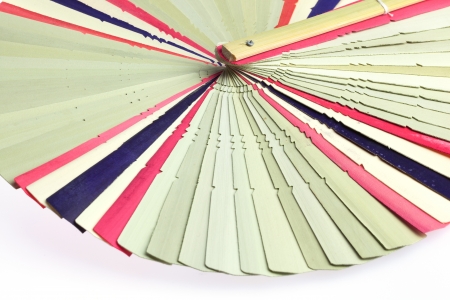 Traditiional fold fan made of dry palm leavesの写真素材