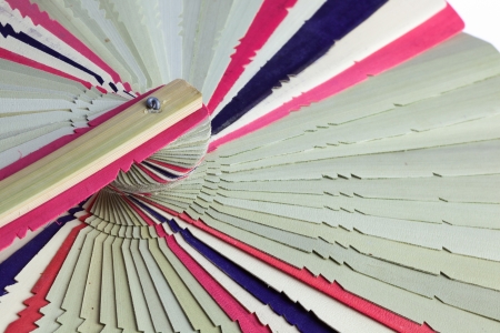 Traditiional fold fan made of dry palm leavesの写真素材