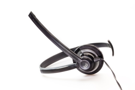 Isolated of headphone  against white backgroundの写真素材