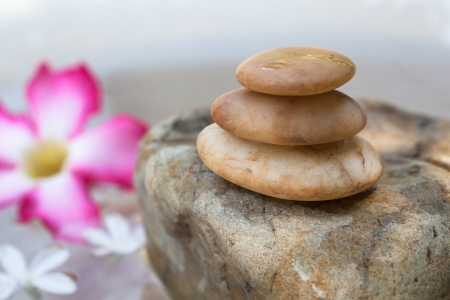 Stack of stones in stable conceptの写真素材