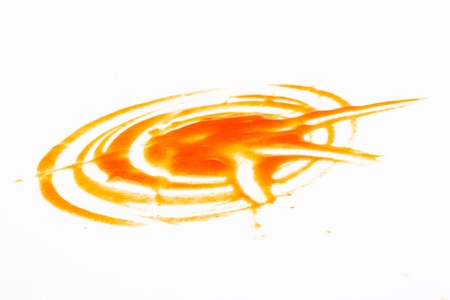 Chilli sauce pattern on white backgroundの写真素材