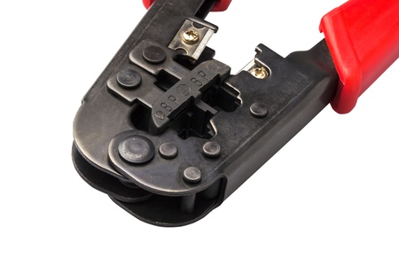 Crimping tool isolated against white backgroundの写真素材
