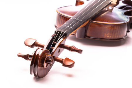 Close up of classical violin
