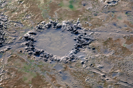 Small basin on the rough ground