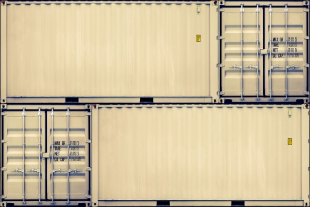 Perspective of gray containerの写真素材
