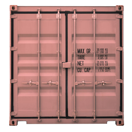 Rusty orange container doors